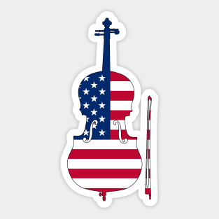 American Violin Sticker